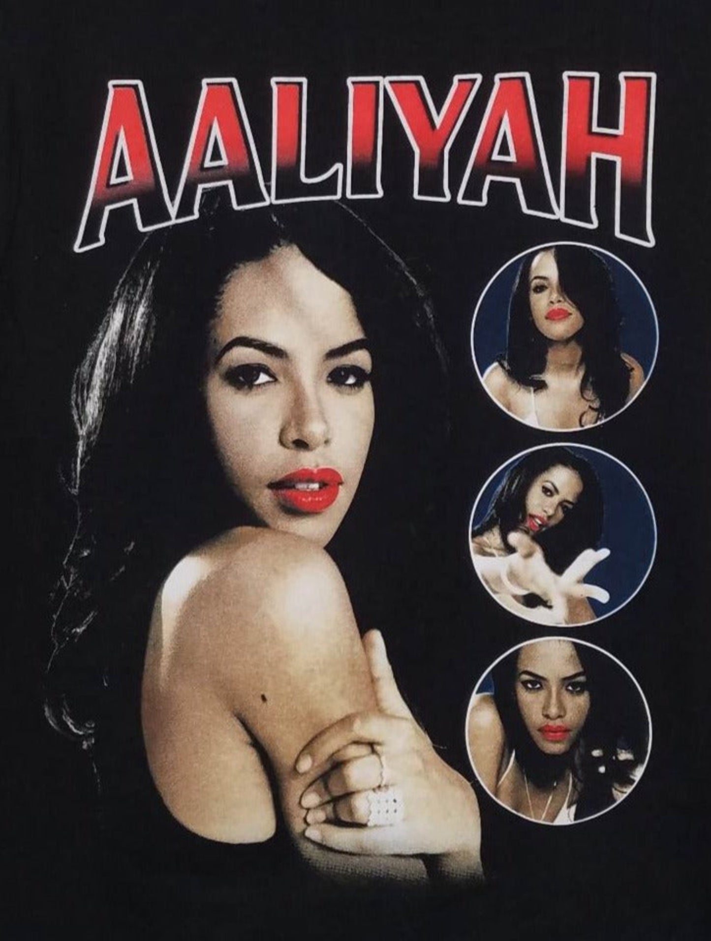 aaliyah triple crown shirt silkscreen hip hop r b apparel adult