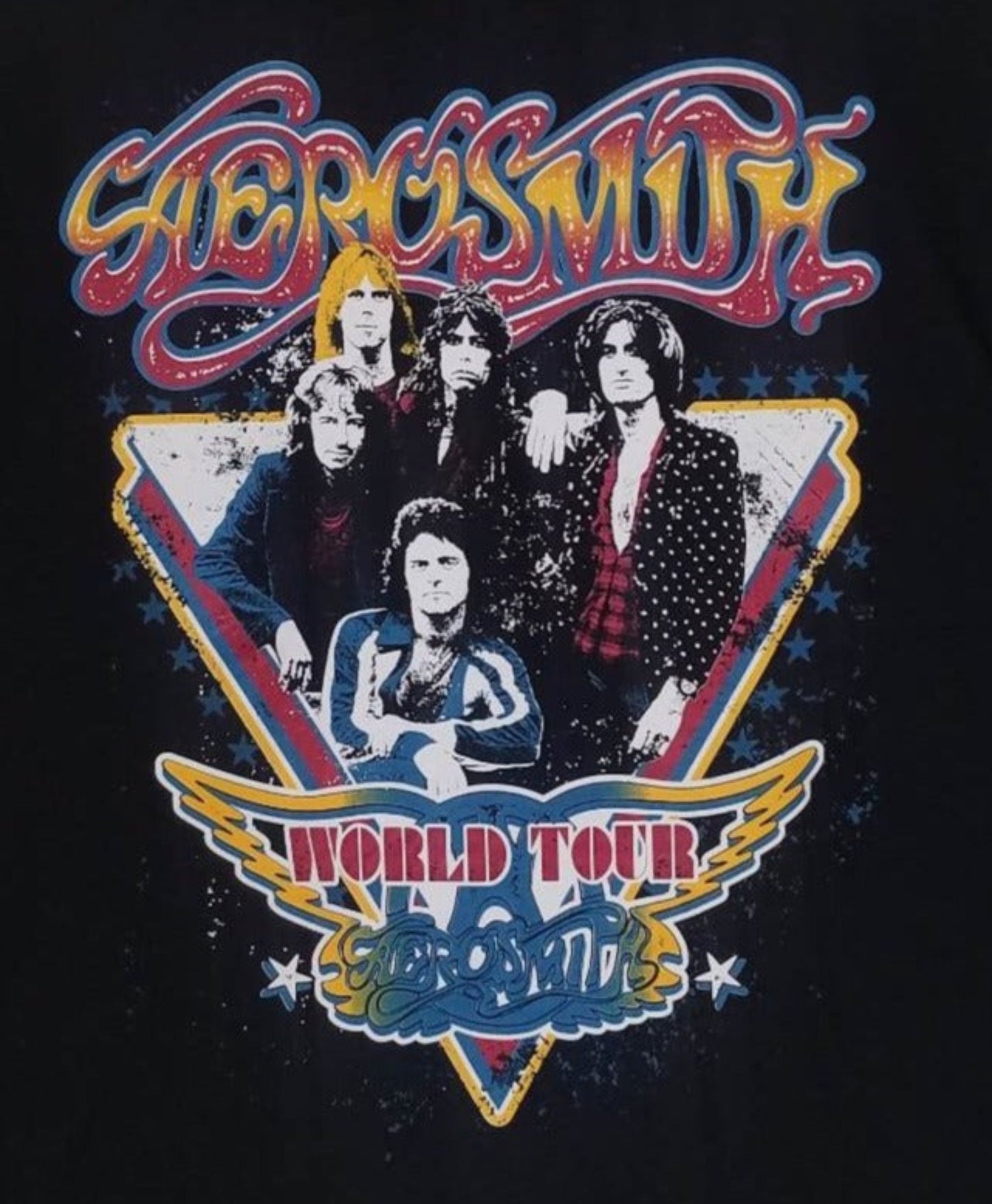 New Aerosmith World Tour Unisex Silkscreen T-Shirt. Available From Small-2XL hard rock classic rock apparel music