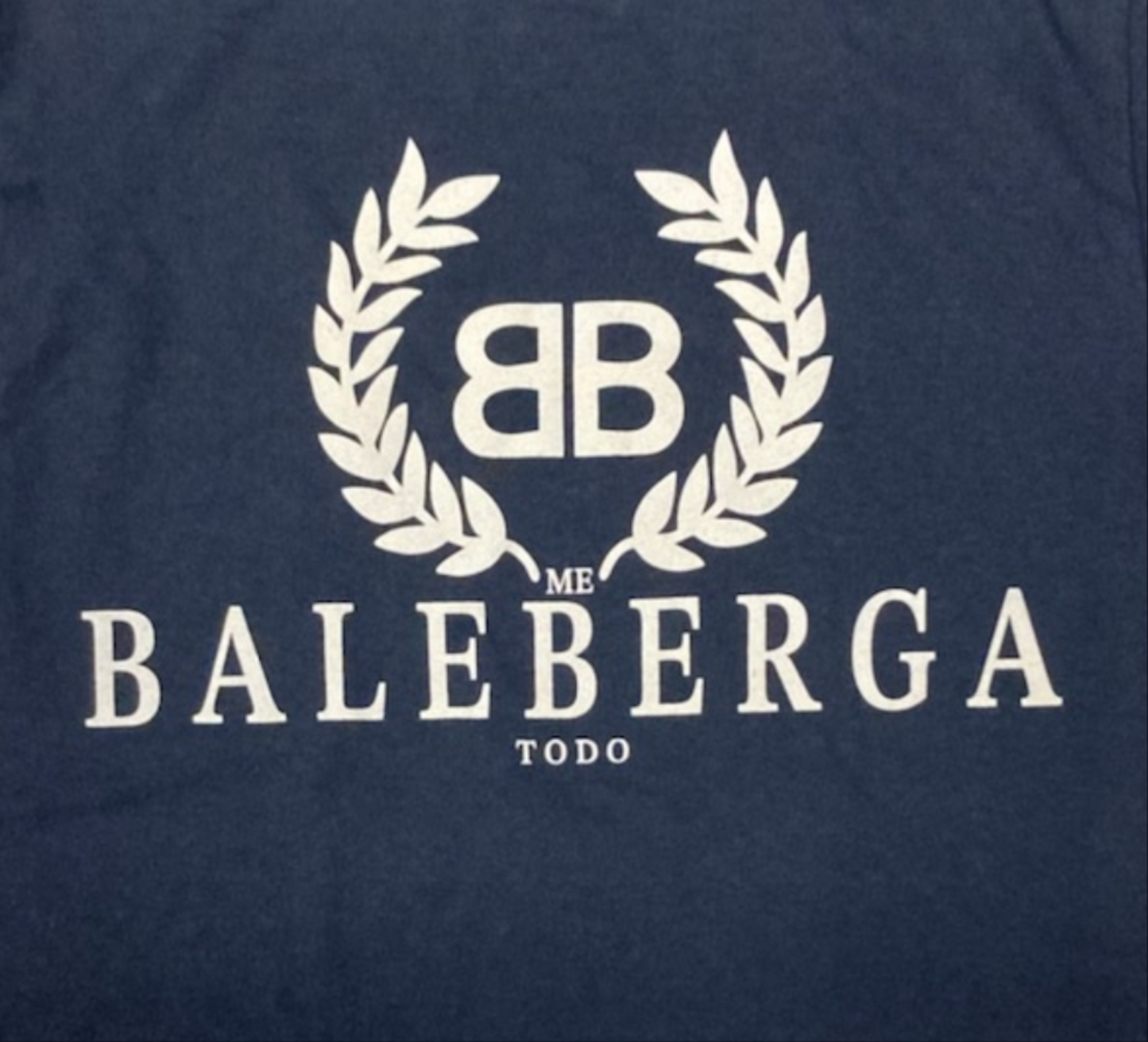 Black Baleberga t-shirt featuring BB crest and laurel design – Unisex Silkscreen