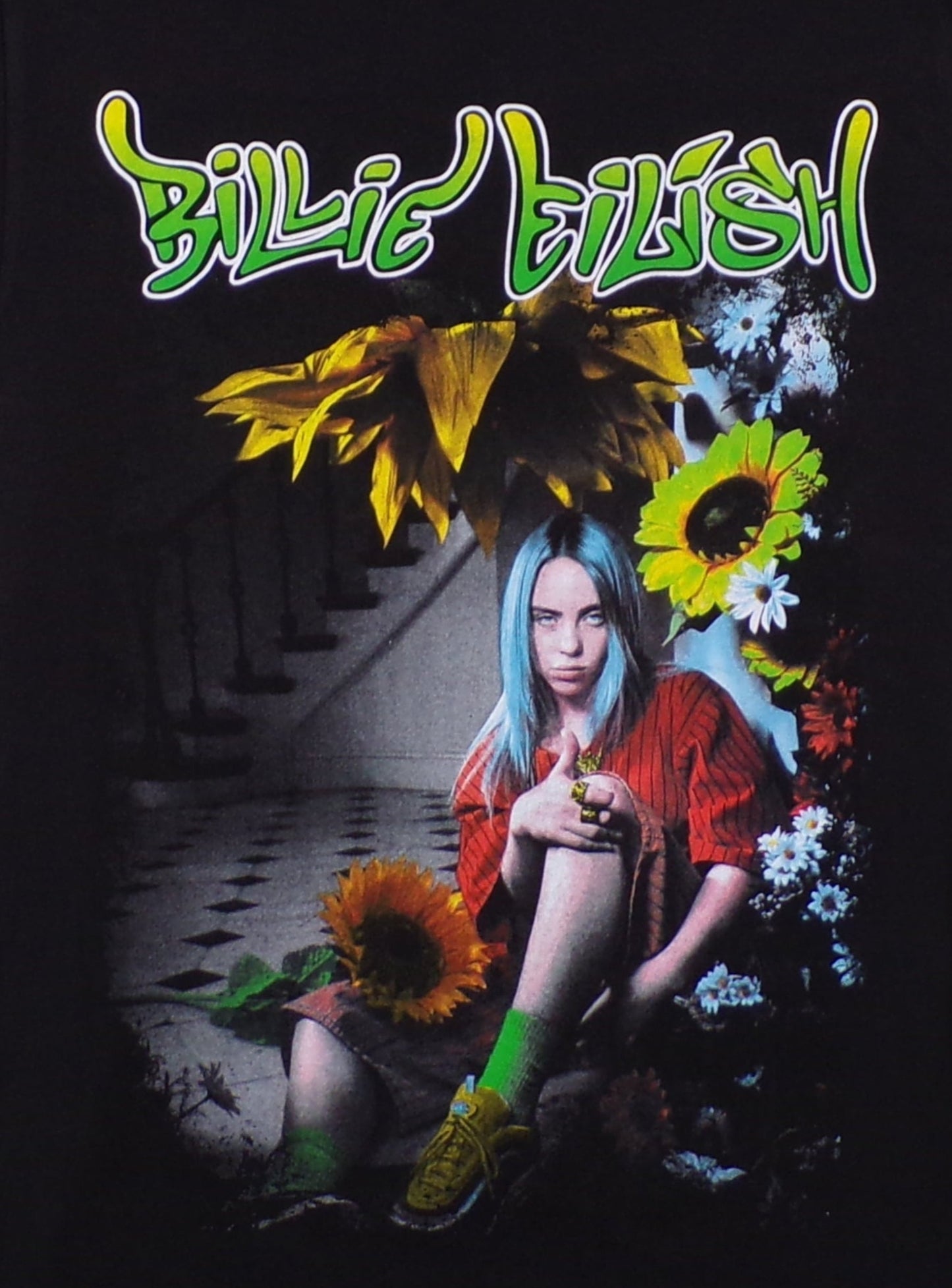 Billie Eilish Sunflower Unisex Silkscreen T-Shirt – Music-Inspired Graphic Tee