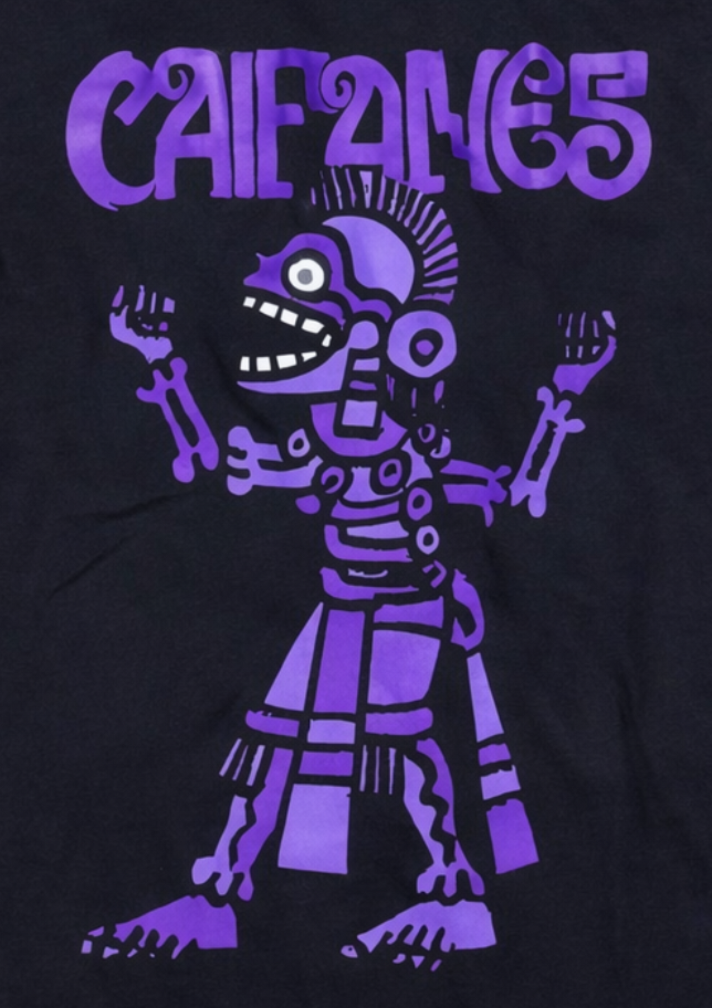 Caifanes purple skeleton unisex black graphic band t-shirt rock en espanol Mexican rock S-2XL