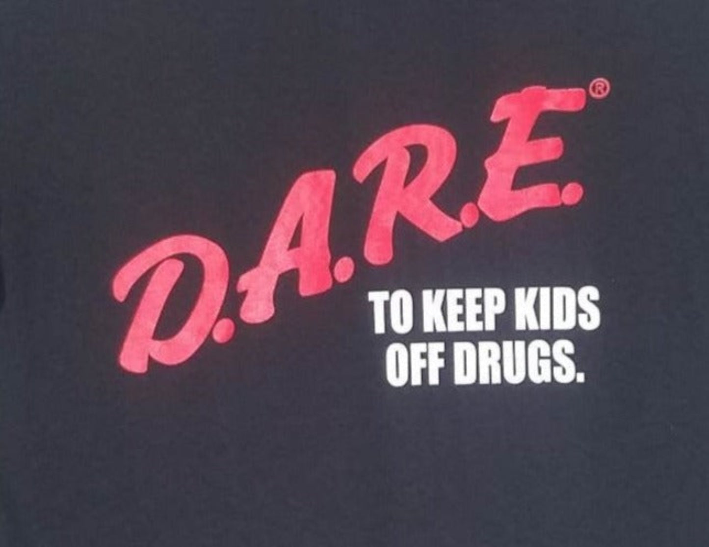 d.a.r.e. to keep kids off drugs adult silkscreen t-shirt available from small-2xl unisex shirts tops apparel adult dare program 80s