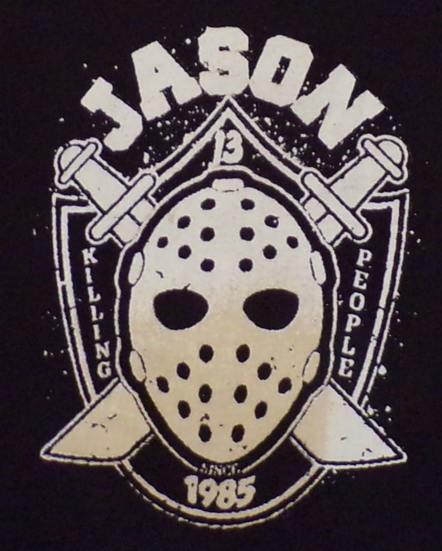 Unisex youth T-shirt featuring Jason Voorhees-inspired design. Perfect for young horror fans. Available in sizes XS-XL youth from JB Accessories05
