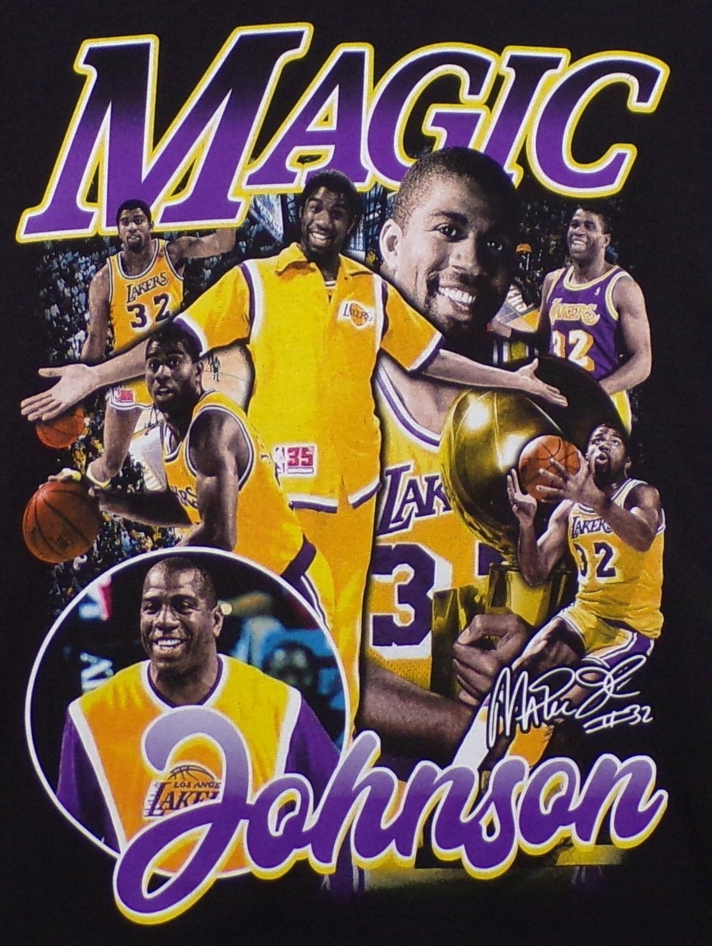 New ’Magic Johnson’ Adult Silkscreen T-Shirt. Available From Small-3XL. - Unisex Short Sleeve Shirt