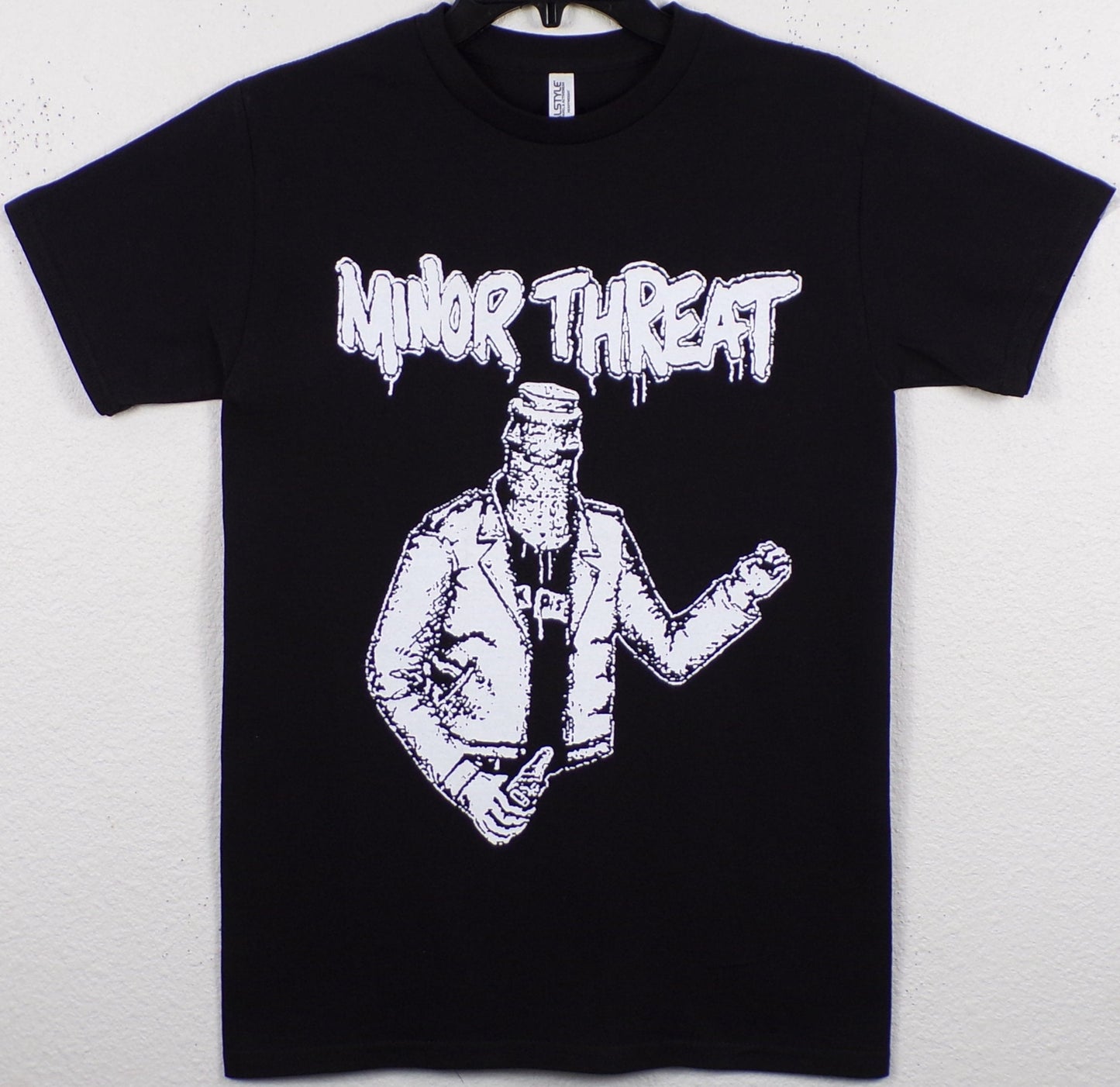 Minor Threat - Bottle Man Adult Unisex Silkscreen T-Shirt, Punk Rock Tee, Available in Small-2XL.