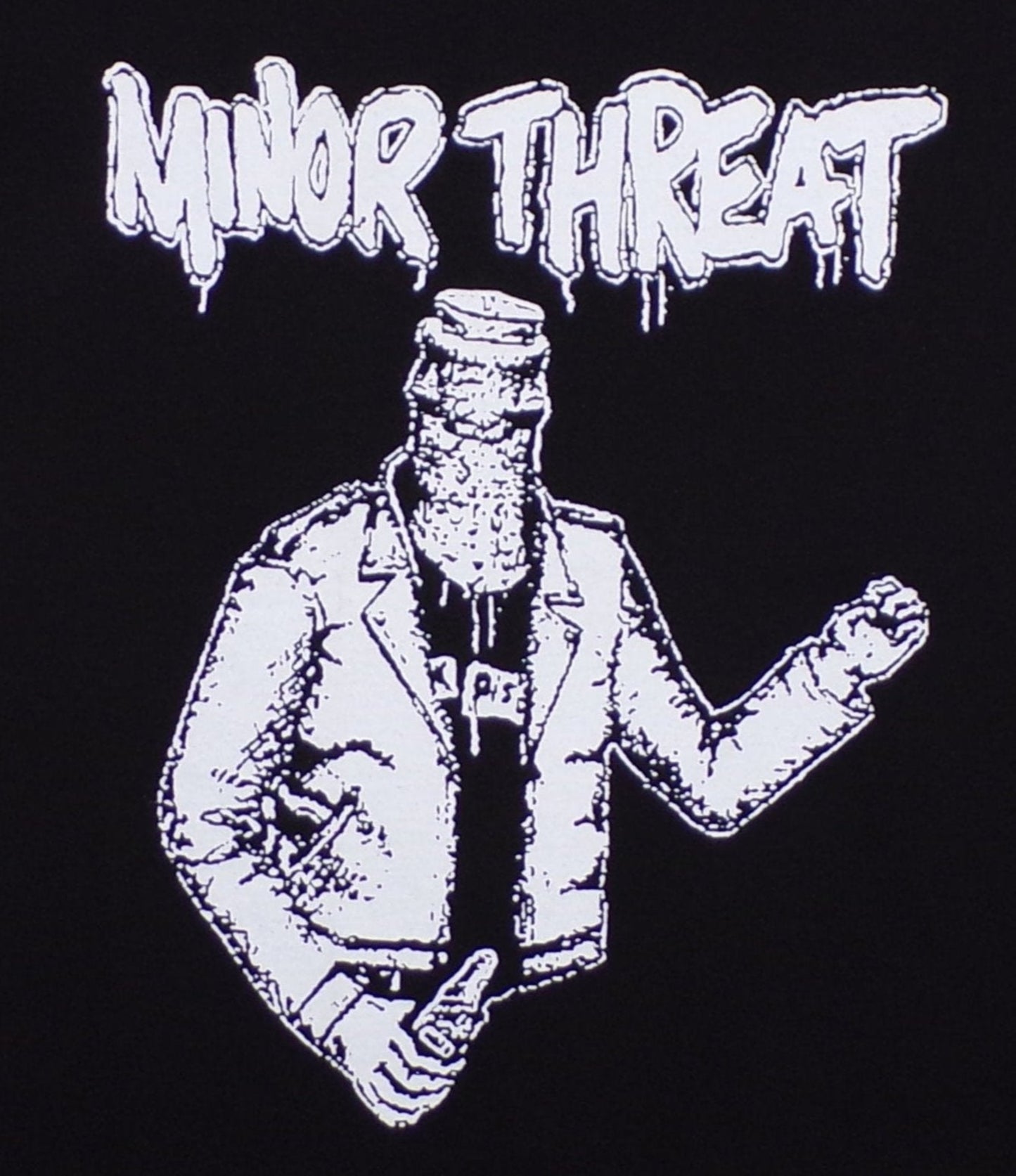 Minor Threat - Bottle Man Adult Unisex Silkscreen T-Shirt, Punk Rock Tee, Available in Small-2XL.