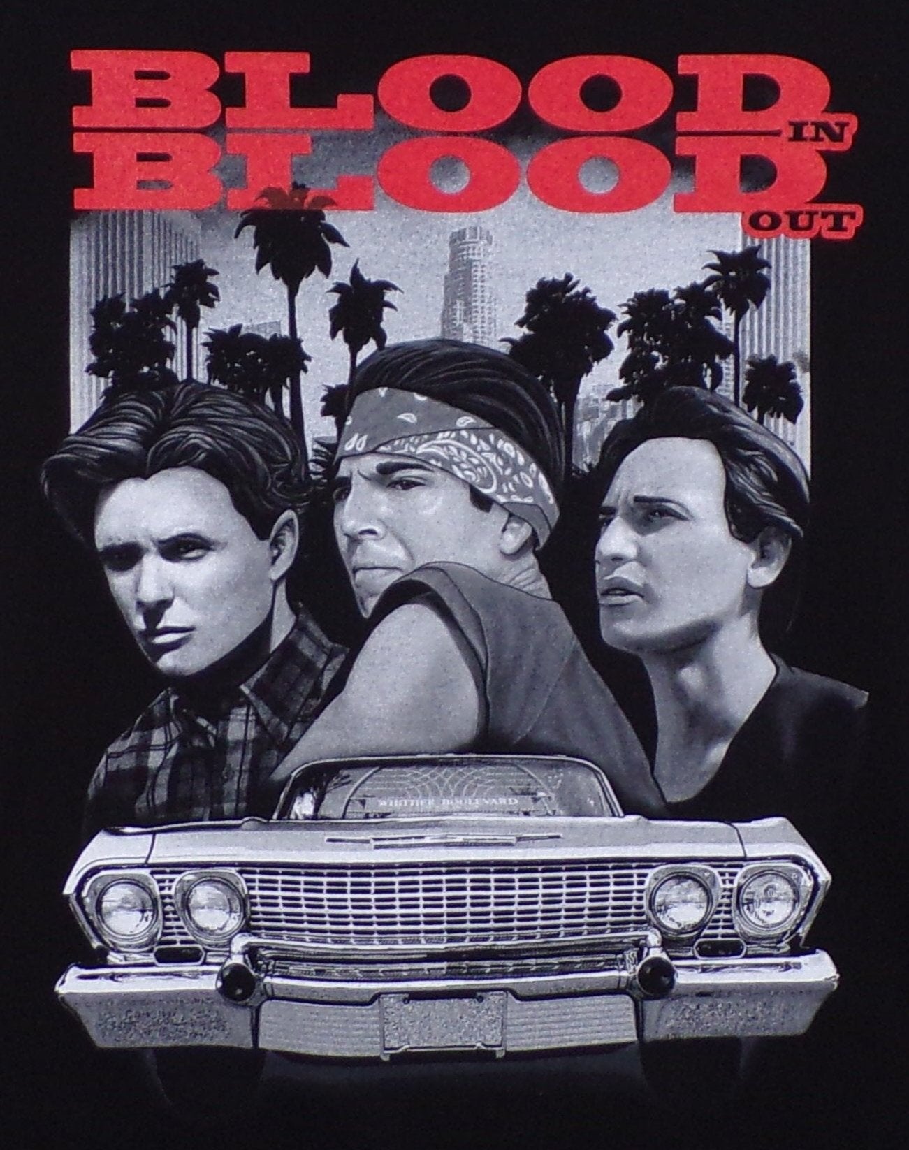 New ’Blood In Blood Out’ Unisex Silkscreen T-Shirt. Available From Small-3XL. - Men’s Short Sleeve Shirt