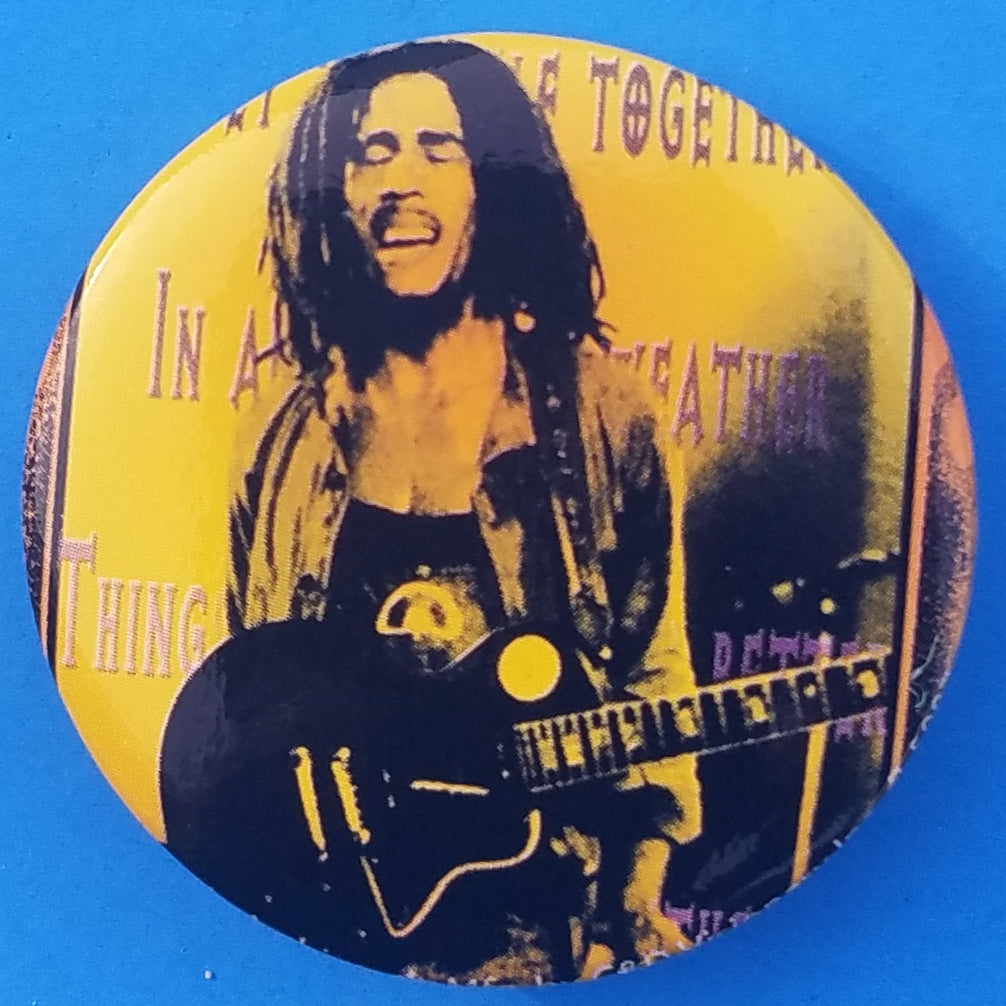 new bob marley button set of 7 fashion buttons are 1.25 and 1.50 inches in size set includes Bob Marley black n white half bob half lion bob marley one love rasta smoke bob marley with guitar bob marley with lion side by side yellow 3 faces reggae music