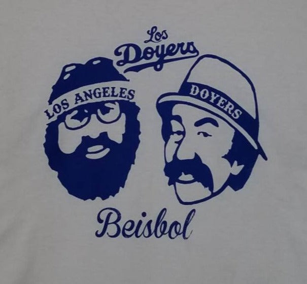 New ’Cheech & Chong - Los Doyers’ Unisex Silkscreen T-Shirt. Available From Small-2XL. - Men’s Short Sleeve Shirt