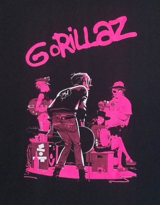 new gorillaz pink unisex silkscreen t-shirt available from small 2xl women unisex music men pink apparel adult shirts tops