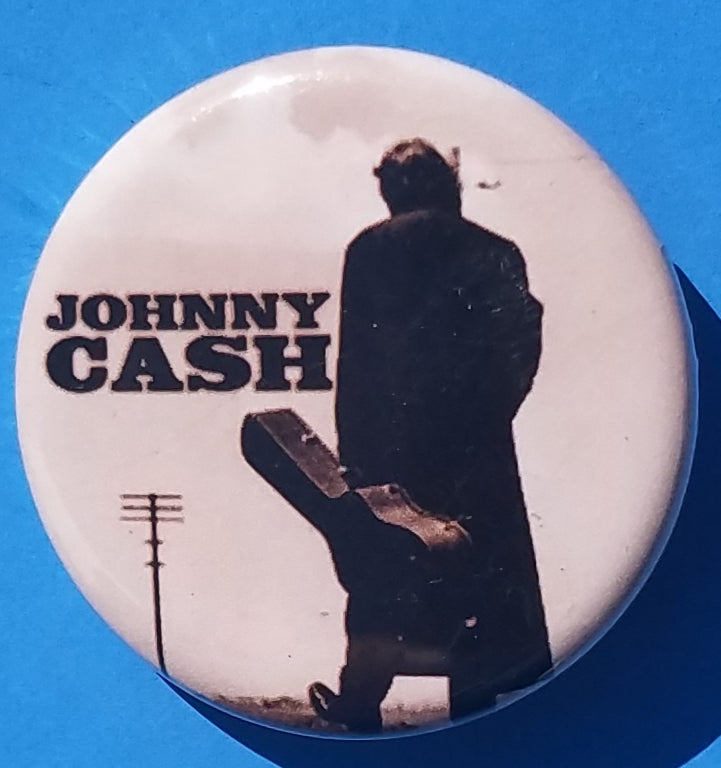 new johnny cash button set of 3 fashion buttons are 1.25 inches in size Set Include Johnny Cash With Guitar Johnny Cash Logo On White Johnny Cash Middle Finger tv music movie collection pinback