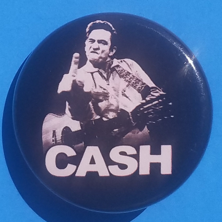 new johnny cash button set of 3 fashion buttons are 1.25 inches in size Set Include Johnny Cash With Guitar Johnny Cash Logo On White Johnny Cash Middle Finger tv music movie collection pinback