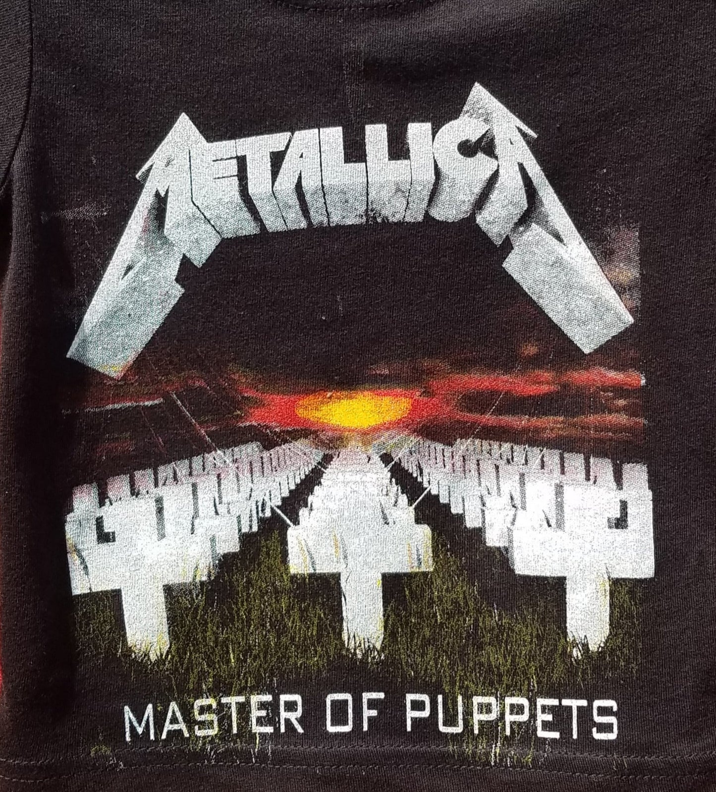 new metallica master of puppets infant silkscreen t-shirt available in 12 18 24 months unisex music kids infant girl boy apparel baby toddler tops