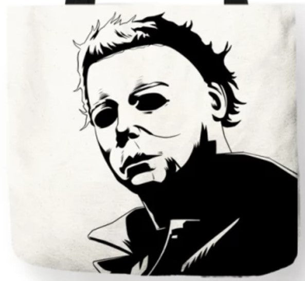 new michael myers canvas tote bags image is printed on both sides women unisex tote bag movie men horror apparel halloween handbags