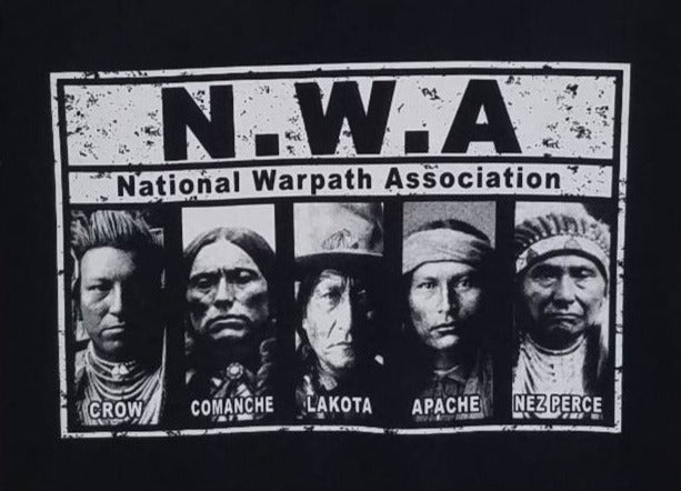 new n w a national warpath association silkscreen t-shirt available from small-3xl women unisex mexican style men indain apparel adult shirts tops