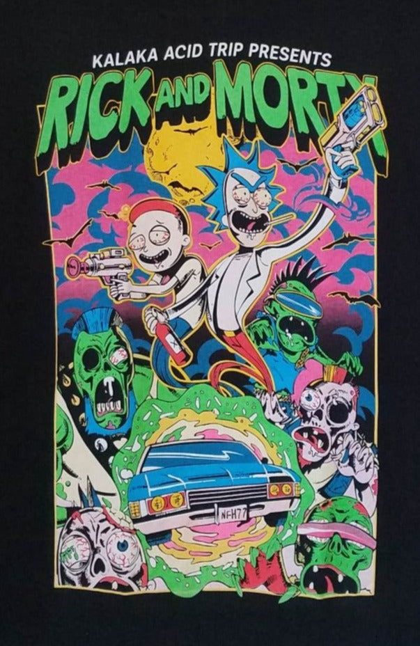 new rick and morty acid trip unisex silkscreen t-shirt available from small-2xl women unisex tv parody movie men apparel adult acid shirts tops
