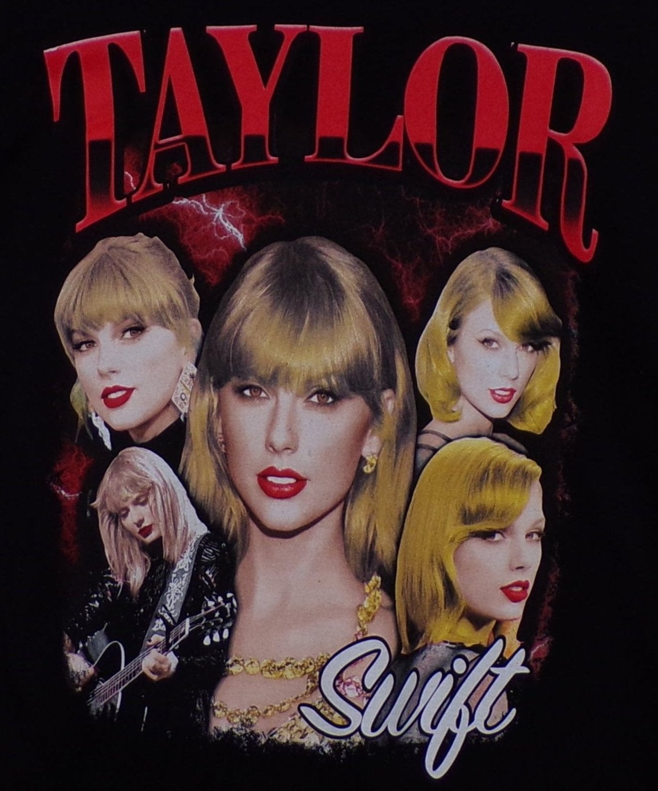 New ’Taylor Swift - Red Collage’ Unisex Silkscreen T-Shirt. Available From Small-2XL. - Men’s Short Sleeve Shirt