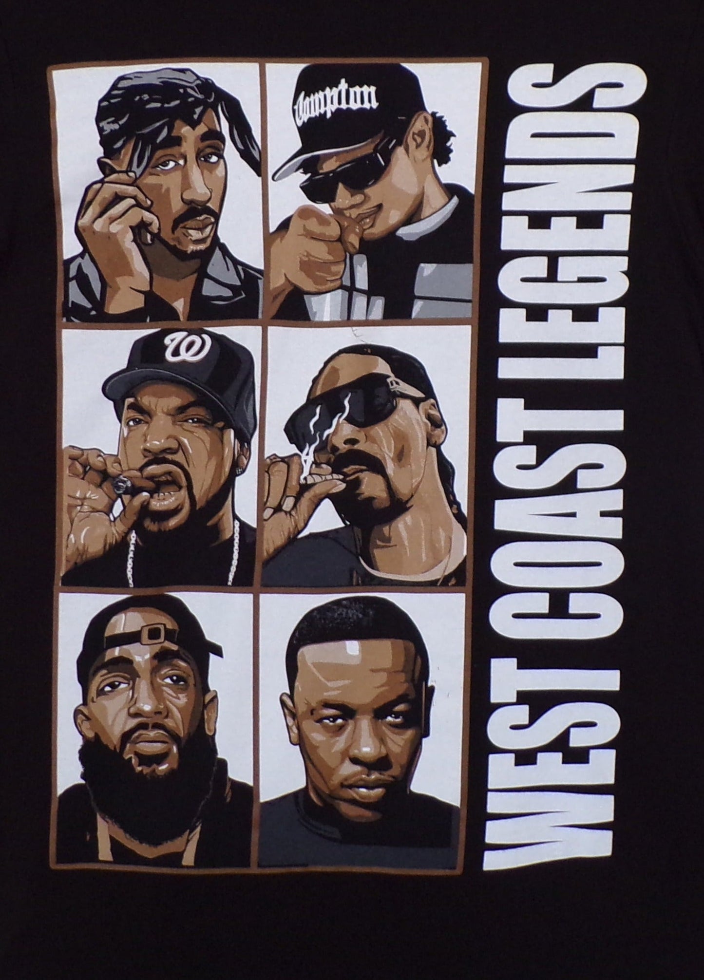 New ’West Coast Legends’ Unisex Silkscreen T-Shirt. Available From Small-3XL. - Men’s Short Sleeve Shirt