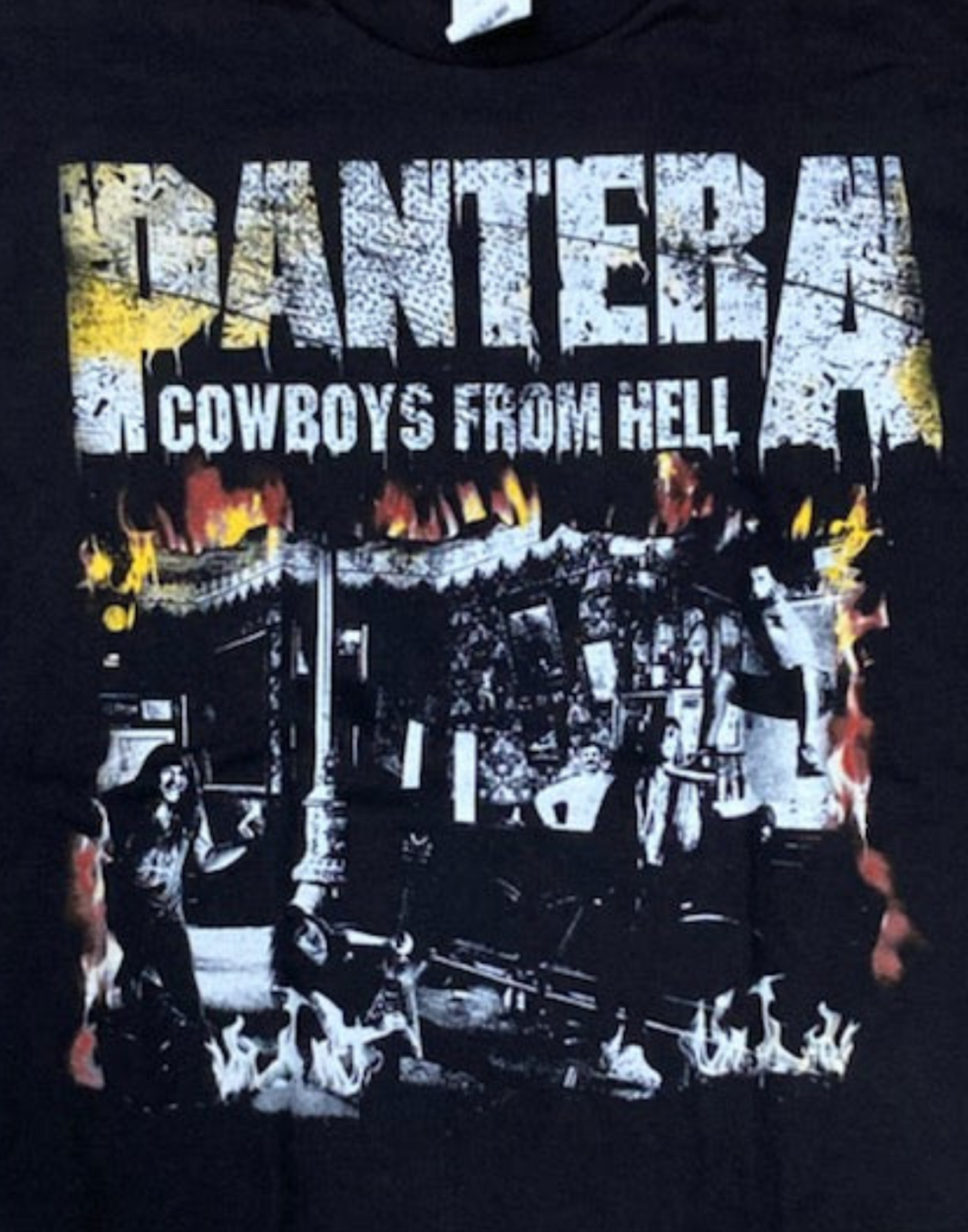 Black Pantera t-shirt featuring “Cowboys From Hell” album artwork – Unisex Silkscreen