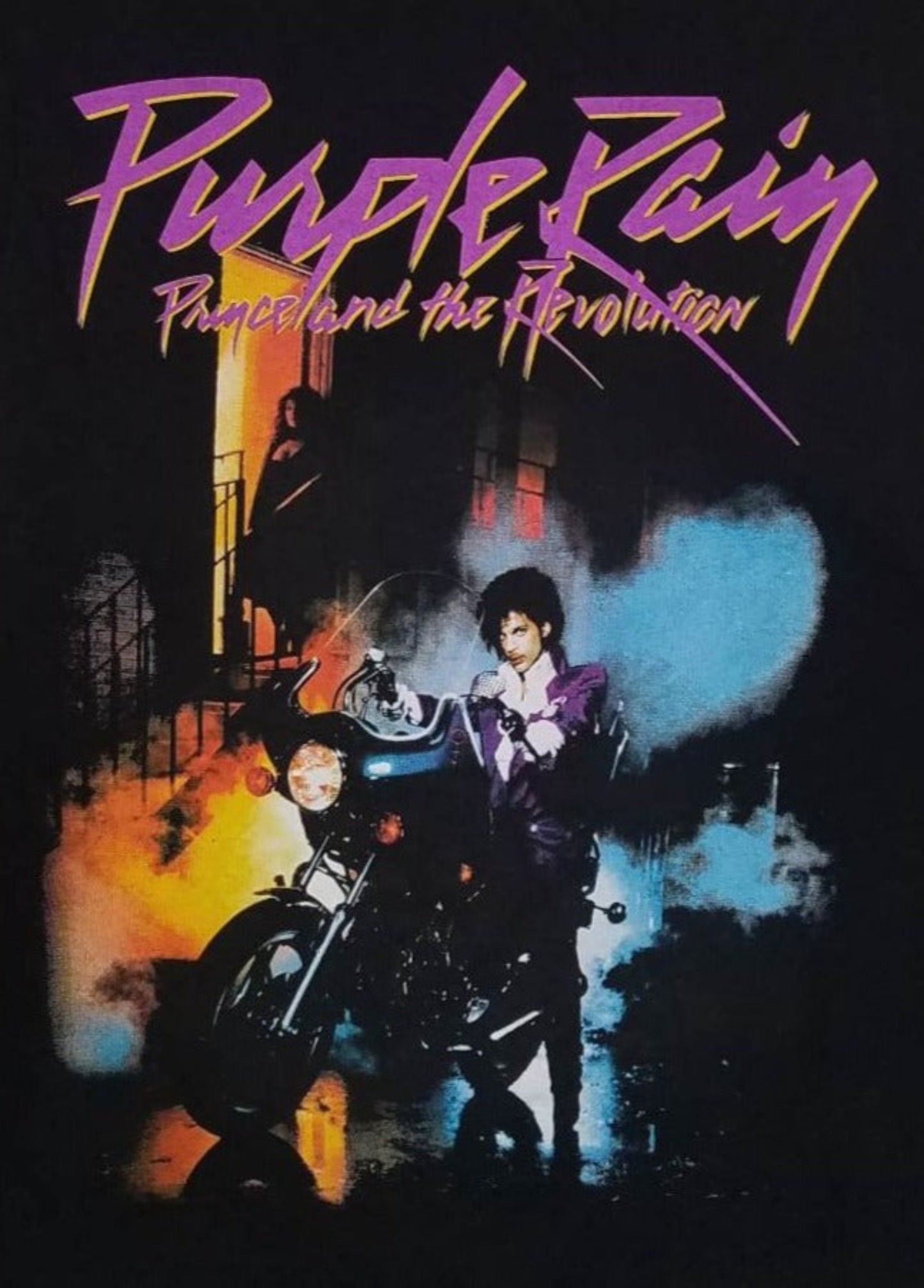 prince and the revolution purple rain adult silkscreen t-shirt available from small-3xl unisex prince music movie apparel adult shirts tops