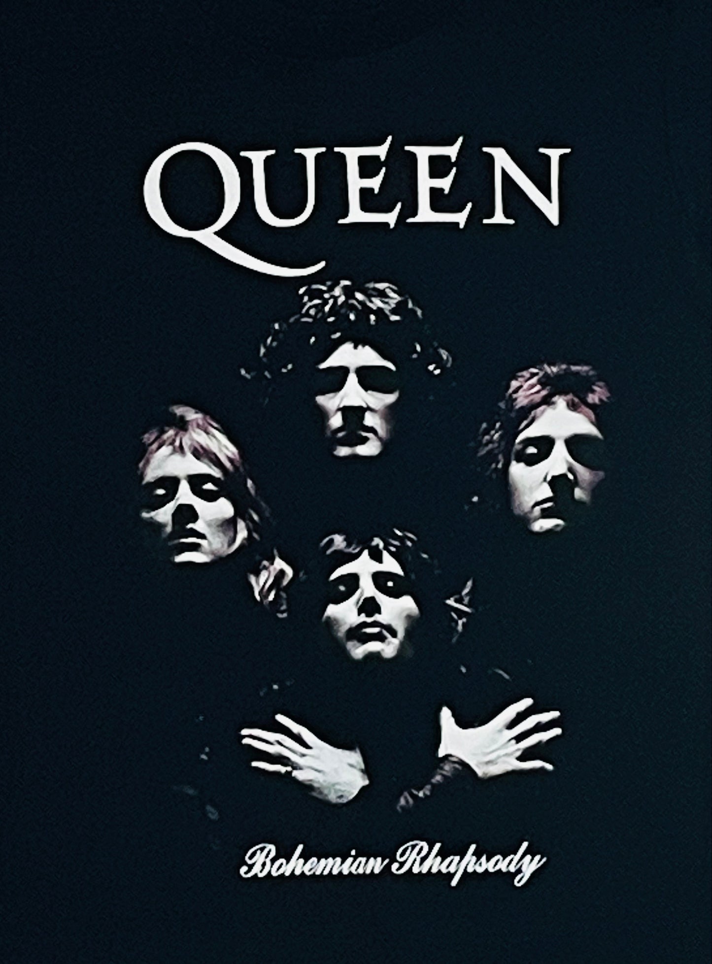 Queen 'Bohemian Rhapsody' Youth Silkscreen T-Shirt. Featuring bold design inspired by the iconic song. Available in XS-XL.