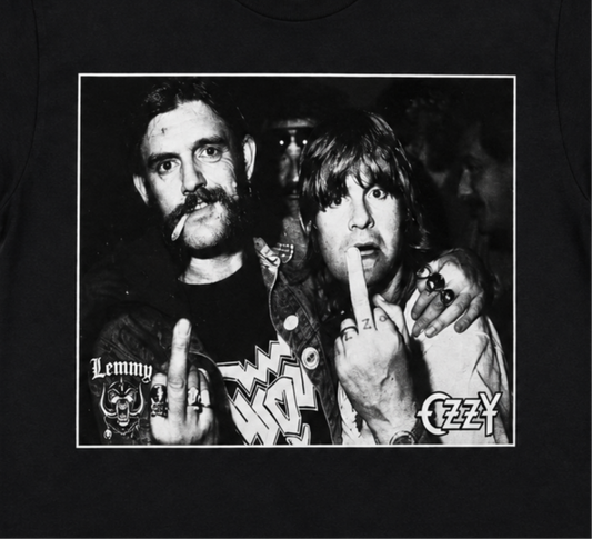 Lemmy & Ozzy 1981 Backstage Heavy Metal Graphic T-Shirt β Sβ2XL
