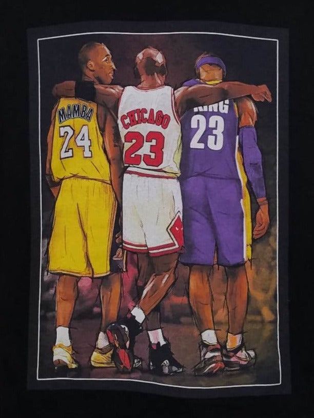 New Kobe Bryant, Michael Jordan & LeBron James Unisex Silkscreen