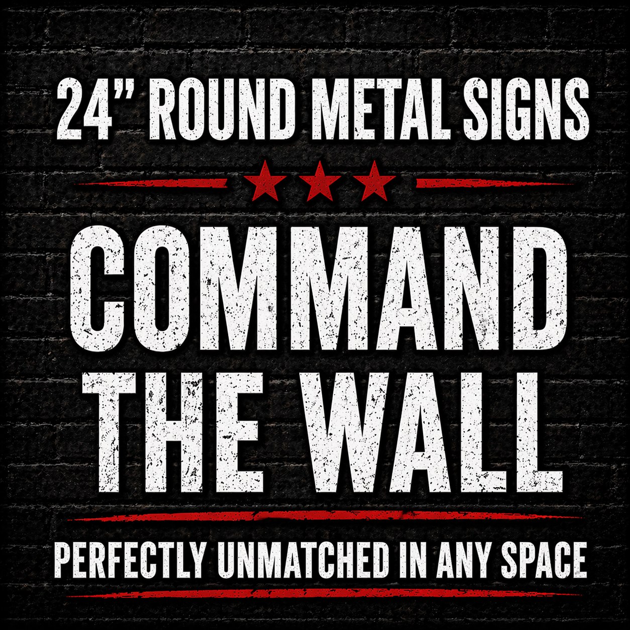 Shop 24 inch round metal signs collection featuring large garage and man cave wall decor designs