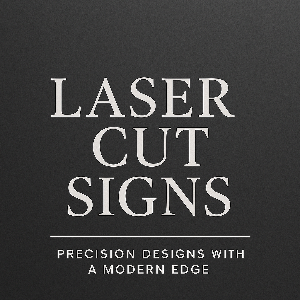 Laser Cut Signs collection banner — precision-crafted metal wall decor with modern clean-edge design