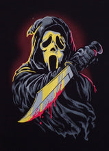 Load image into Gallery viewer, New &quot;Scream Ghost With Knife&quot; Unisex Silkscreen T-Shirt. Available From Small-3XL.
