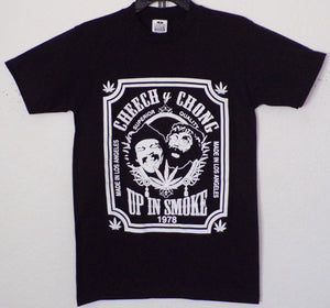 New "Cheech & Chong Up In Smoke" Unisex Silkscreen T-Shirt. Available From Small-3XL.