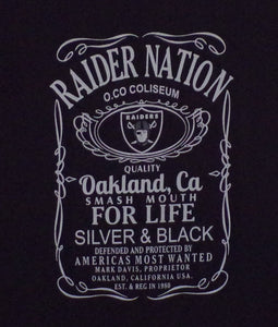 New "Raider Nation" Unisex Silkscreen T-Shirt. Available From Small-3XL.