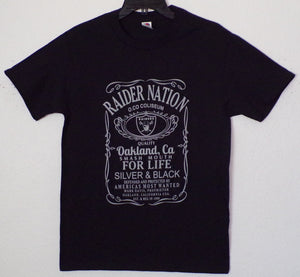 New "Raider Nation" Unisex Silkscreen T-Shirt. Available From Small-3XL.