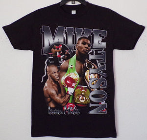 New "Mike Tyson Picture Collage" Unisex Silkscreen T-Shirt. Available From Small-3XL.