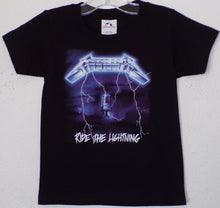 Load image into Gallery viewer, New &quot;Metallica Ride The Lighting&quot; Unisex Silkscreen Shirt. Available In XS-XL Youth.
