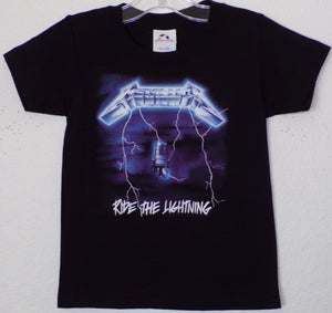 New "Metallica Ride The Lighting" Unisex Silkscreen Shirt. Available In XS-XL Youth.