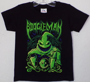 New "Oogie Boogie" Unisex Youth Silkscreen T-Shirt. Available In XS-XL Youth.