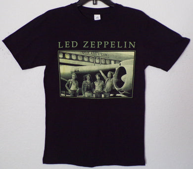 new led zeppelin next to airplane unisex silkscreen t-shirt available in small-3xl music men apparel classic rock apparel adult women unisex shirts tops