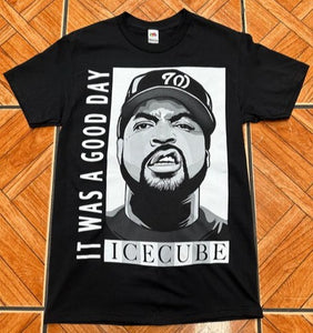 New "Ice Cube It Was A Good Day" Unisex Silkscreen T-Shirt. Available From Small-3XL.