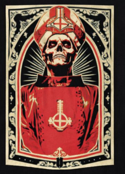 Ghost – Papa Emeritus I Adult Unisex Silkscreen T-Shirt – Small–3XL