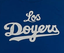 Load image into Gallery viewer, new royal blue los doyers youth silkscreen t-shirt available from XS-XL youth unisex mexican style kids girl boy dodgers sports baseball apparel shirts tops
