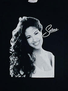 New "Selena White Writing" Youth Silkscreen T-Shirt. Available From XS-XL Youth.
