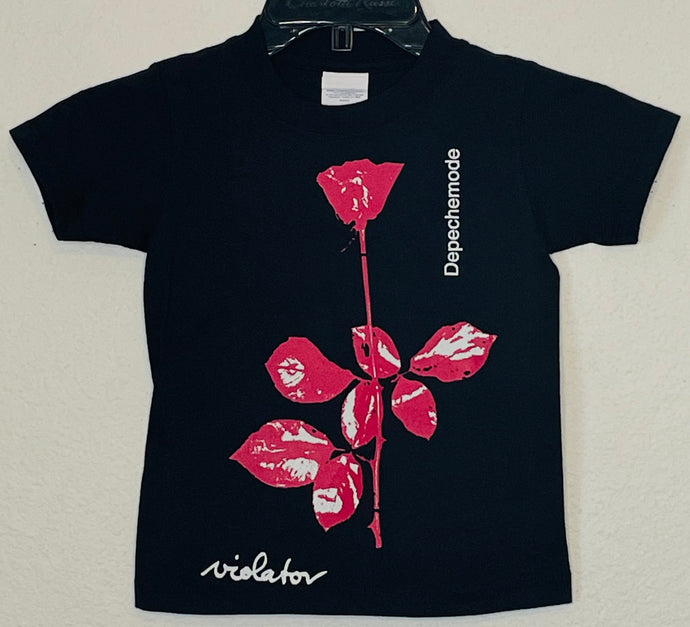 new depeche mode violator youth silkscreen band t-shirt available in xs-xl youth unisex kids music industrial apparel children