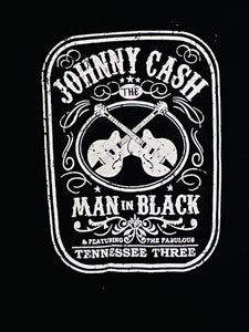 New "Johnny Cash Man In Black Double Guitar "Youth Silkscreen T-Shirt. Available In XS-XL Youth.