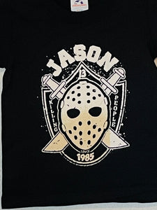 New "Jason Killing People Since 1985" Youth Silkscreen T-Shirt. Available In XS-XL Youth.