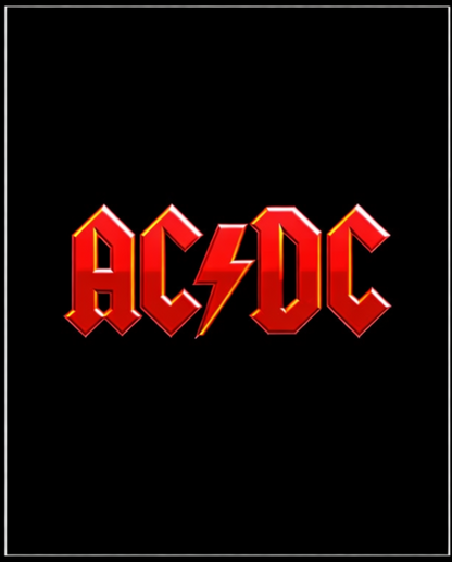 Classic AC/DC lightning bolt logo design