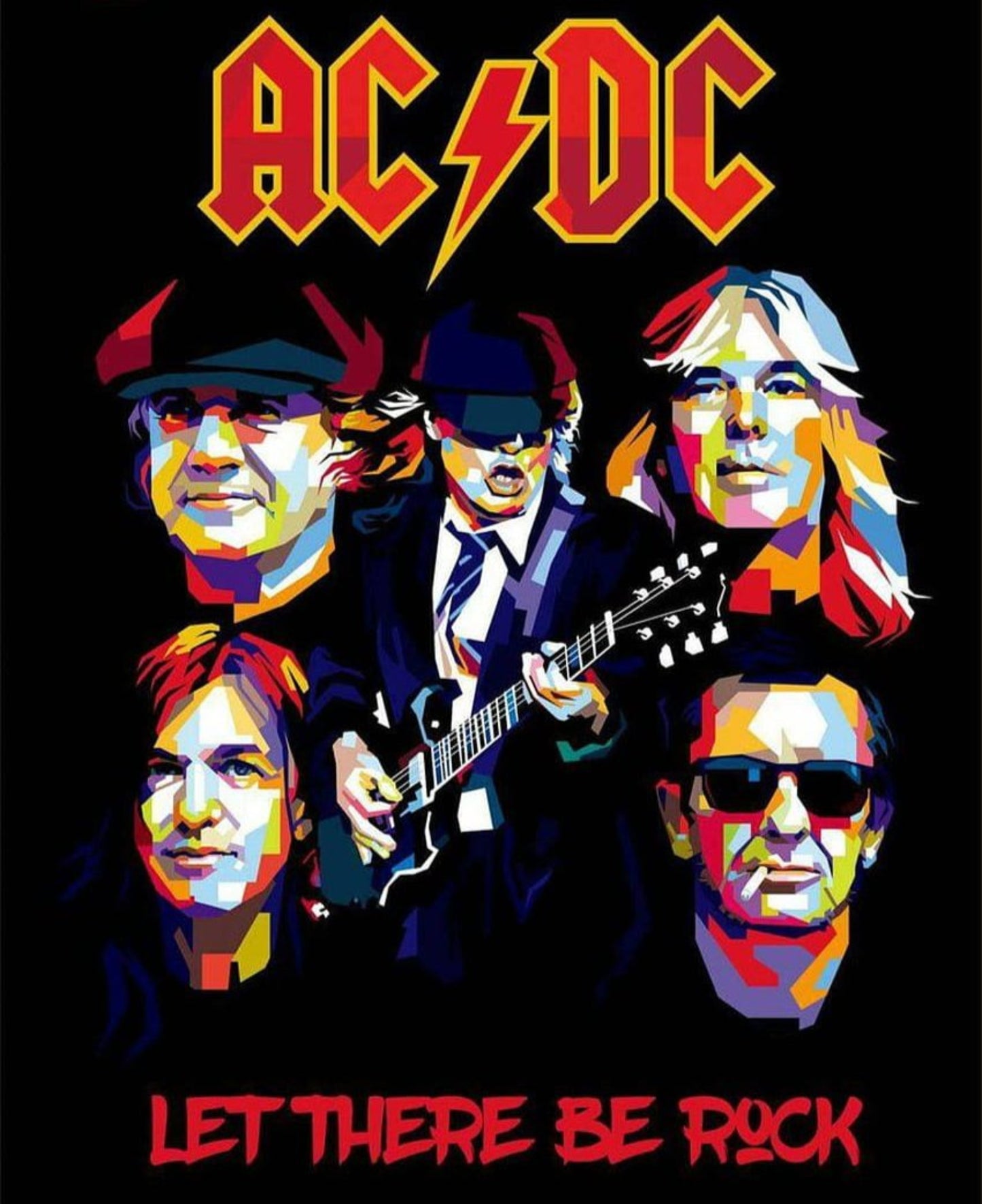 AC/DC Let There Be Rock artwork design