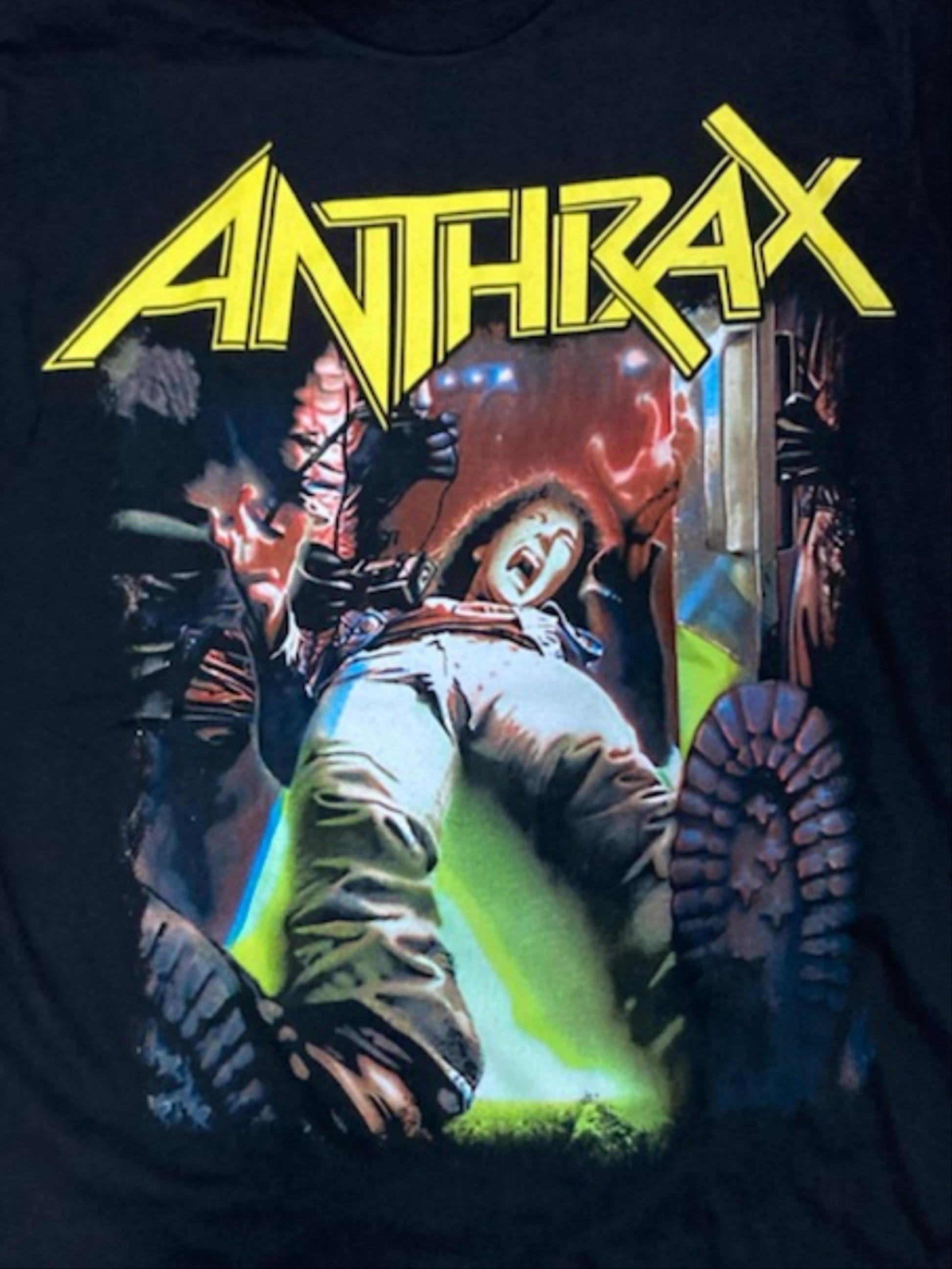 Anthrax Spreading the Disease graphic T-shirt with 1985 thrash metal album artwork unisex sizes S–2XL