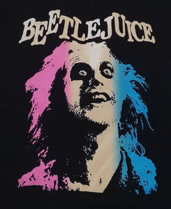 ’Beetlejuice Face’ Unisex Silkscreen T-Shirt. Available From Small-3XL. - Adult Short Sleeve Shirt