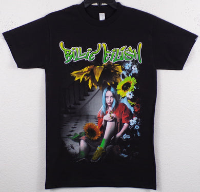 Billie Eilish Sunflower Unisex Silkscreen T-Shirt – Music-Inspired Graphic Tee